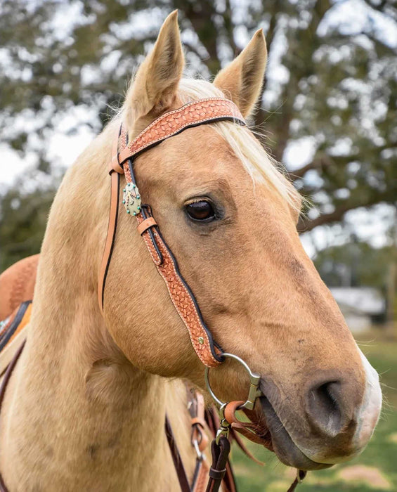 Circle Y Windsor Browband Headstall, Full - Light Brown Full 