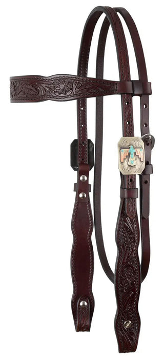 Circle Y Great Oak Browband Headstall, Full - Walnut Full 