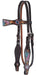 Circle Y Desert Flower Browband Headstall, Full - Chocolate Brown Full 