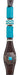 Circle Y Turquoise Round Up Browband Headstall, Full - Regular Oil Brown Full 