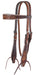 Circle Y Desert Rawhide Browband Headstall, Full - Vintage Brown Full 