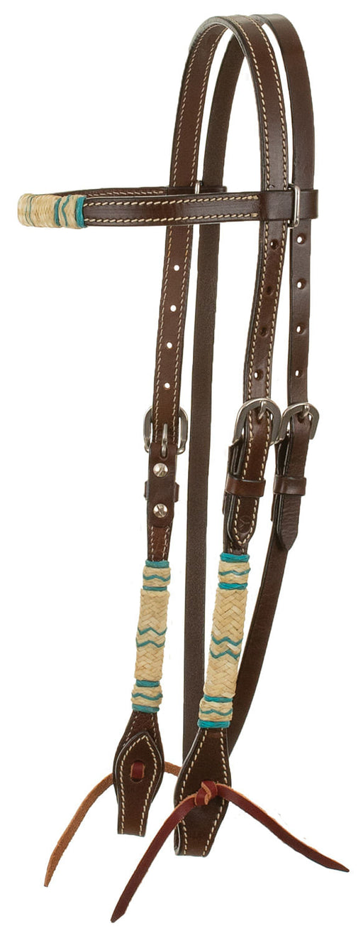 Circle Y Day Money Browband Headstall, Full - Chocolate Brown Full 