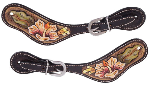 Circle Y Texas Grace Spur Straps, Ladies - Chocolate Brown Ladies 