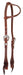 Reinsman Rosewood & Spots One Ear Headstall, Full - Rosewood Harness Brown Full 