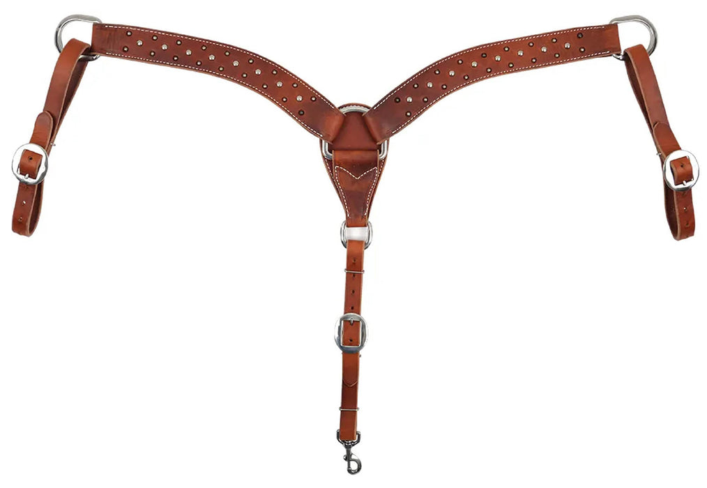 Reinsman Rosewood & Spots Breast Collar, Full - Rosewood Harness Brown Full 