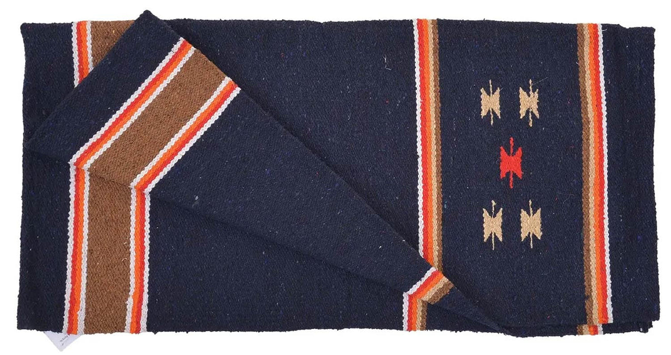 Diamond R Single Weave Saddle Blanket - Navy  