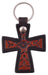 Circle Y Cross Key Chain, Tooled - Brown  