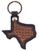 Circle Y Texas Key Chain, Tooled - Brown  