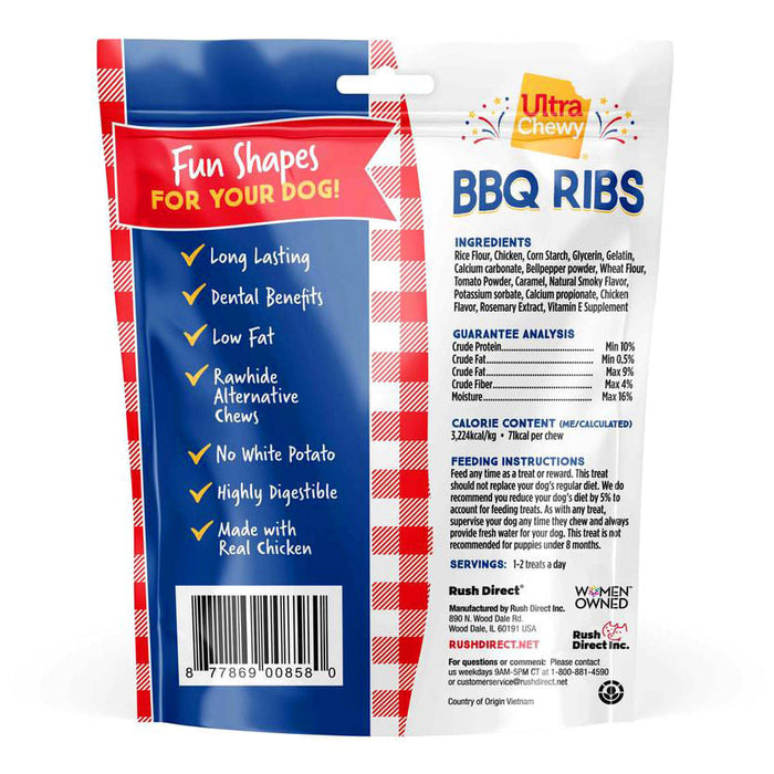 Ultra Chewy BBQ Ribs 6ct -   