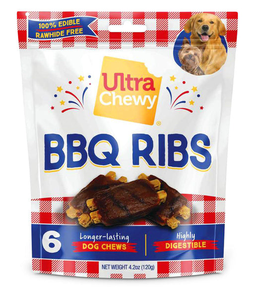 Ultra Chewy BBQ Ribs 6ct -   