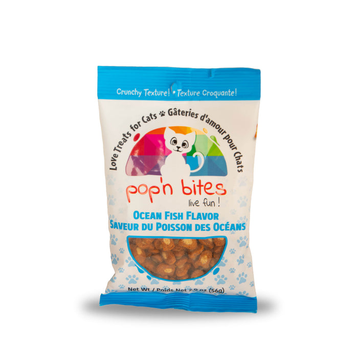 Pop'n Bites Ocean Fish Flavor Cat Treats, 2 oz - Fish Fish 