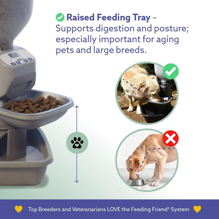 Feeding Friend Automatic Pet Feeder – Timed Portion Control Food & Water Dispenser for Cats and Dogs