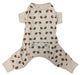 Light Gray Hedgehog Dog Pajamas - Large  