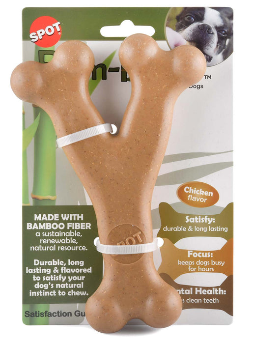 Bam-Bones Chicken Wishbone Chew Toy - 5.25 in  