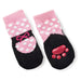 Slipper Socks (set of 4) - Medium Pink/Black Slipper Socks  