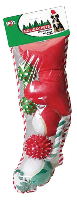 Holiday Dog Toy Stockings - 5-Piece Dog Christmas Stocking with Toys  