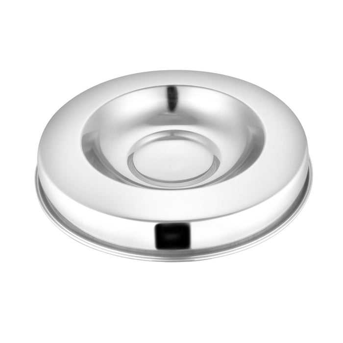 Stainless Steel Puppy Food Bowl - Stainless Steel Flying Saucer Puppy Food Bowl, 11"D x 1 1/3" Deep  