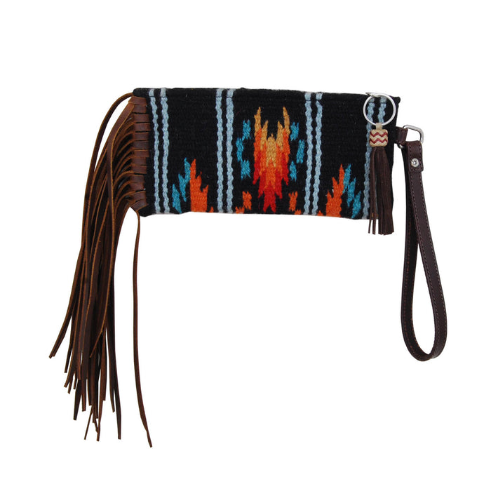 Rafter T Wristlet with Fringe - Black  