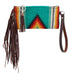 Rafter T Wristlet with Fringe - Green  