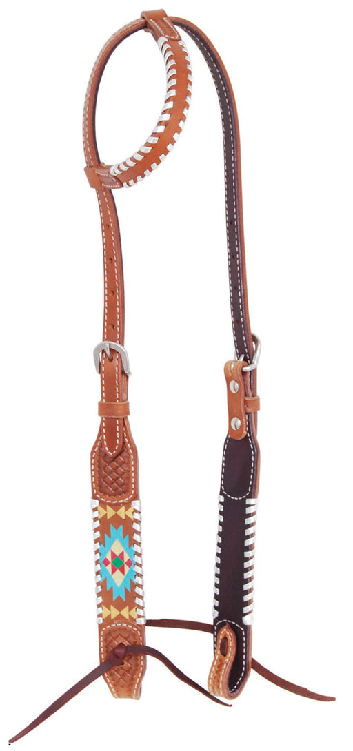 Rafter T Painted Aztec One Ear Headstall -   