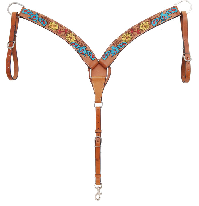 Rafter T Thunderbird Breast Collar, Full, Lt Oil -   