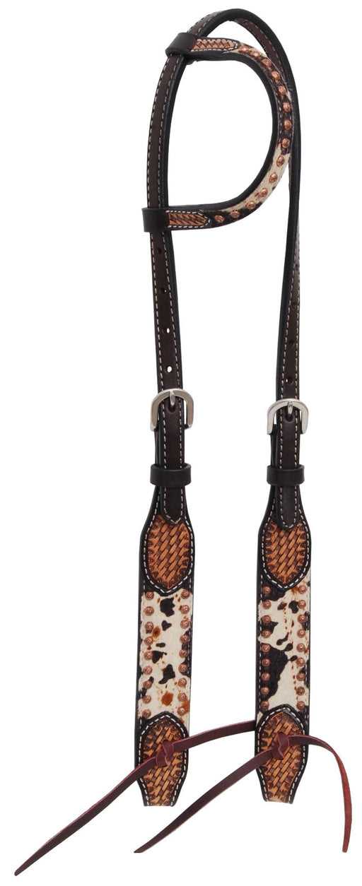 Rafter T Peppered Hide Single Ear Headstall -   