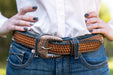 Rafter T Peppered Hide Ladies Belt - Large  