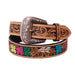 Rafter T Hand Painted & Floral Tooled Belt - Large  