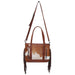 Rafter T Hair-On Crossbody Tote, Brown/White  