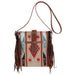 Rafter T Navajo Wool Crossbody Purse - Tan/Black  