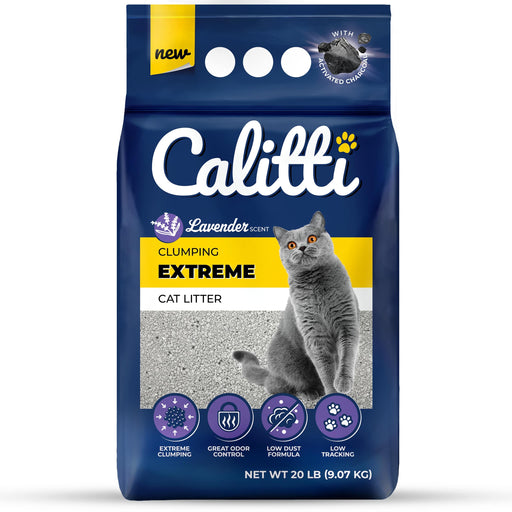 Calitti Extreme Lavender Ultra-Absorbent Cat Litter 20 pound Color Gray