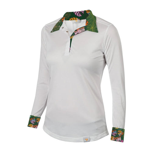 Aubrion Equestrian Style Show Shirt - White/Jungle XXLarge 