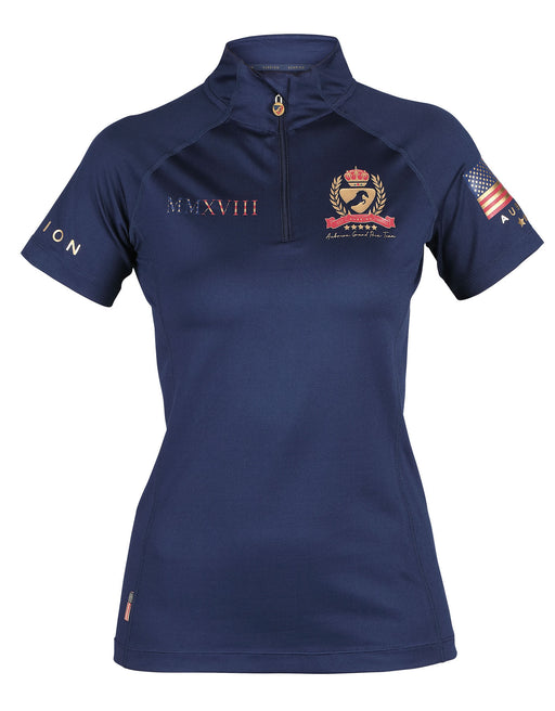 Aubrion Team Short Sleeve Top - XXLarge Navy 