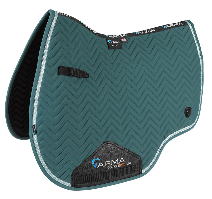 Arma Glitter Trim Saddle Pad - Green  