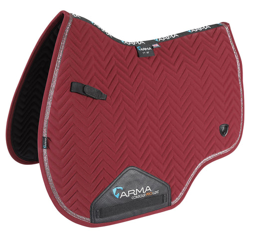 Arma Glitter Trim Saddle Pad - Maroon  