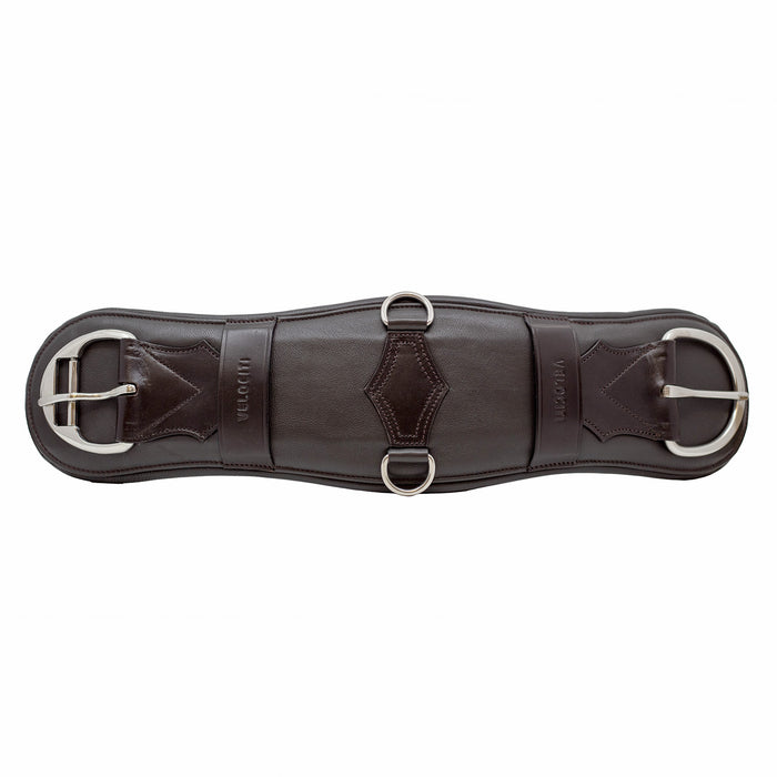 Velociti Western Leather Cinch with Memory Foam – Anatomical Horse Cinch