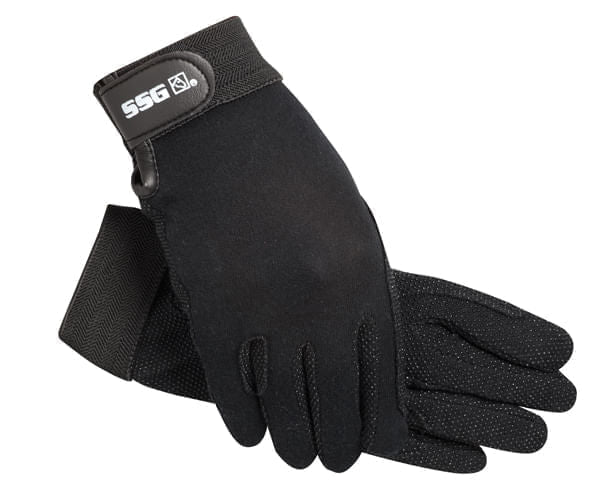 SSG Velcro Wrist Gripper Glove - Black Medium/7 