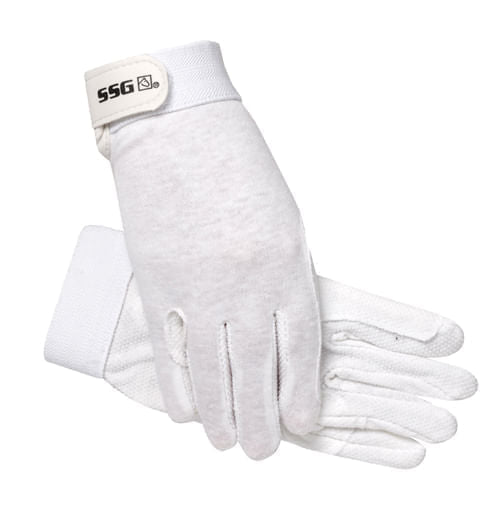 SSG Velcro Wrist Gripper Glove - White Medium/7 