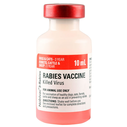 Rx Nobivac 3 Rabies Vaccine (No Tags) - 10 Dose  