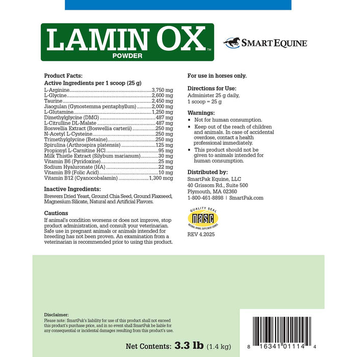 LaminOX, Hoof Support Health Supplement for Horses, Powder
