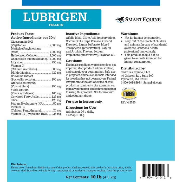 Lubrigen, Joint Health Supplement for Horses, Pellets
