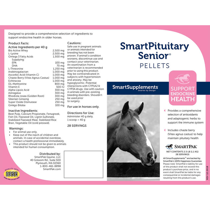 SmartEquine SmartPituitary Senior Pellets Size 2.5 LB