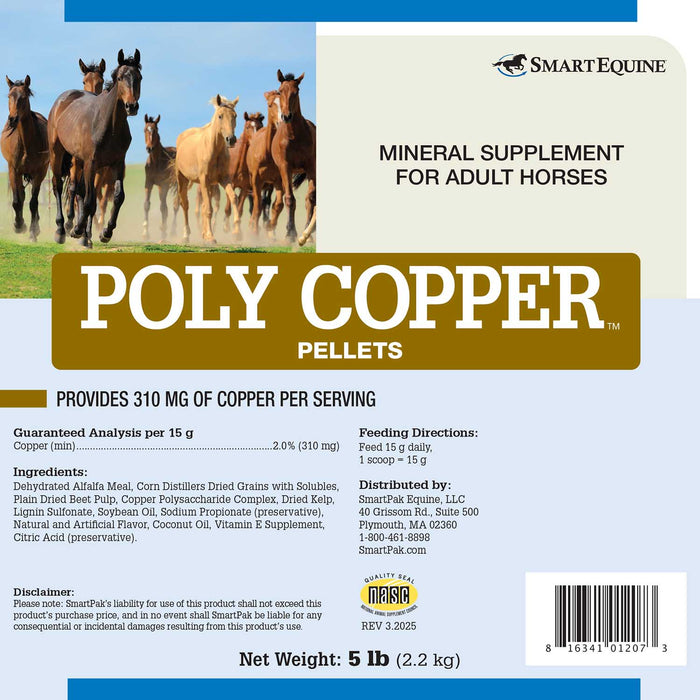 Poly Copper, Mineral Supplement for Horses, Pellets
