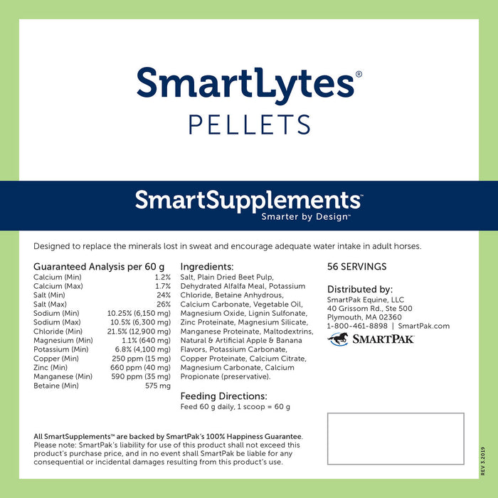 SmartEquine SmartLytes Pellets Size 7.5 LB