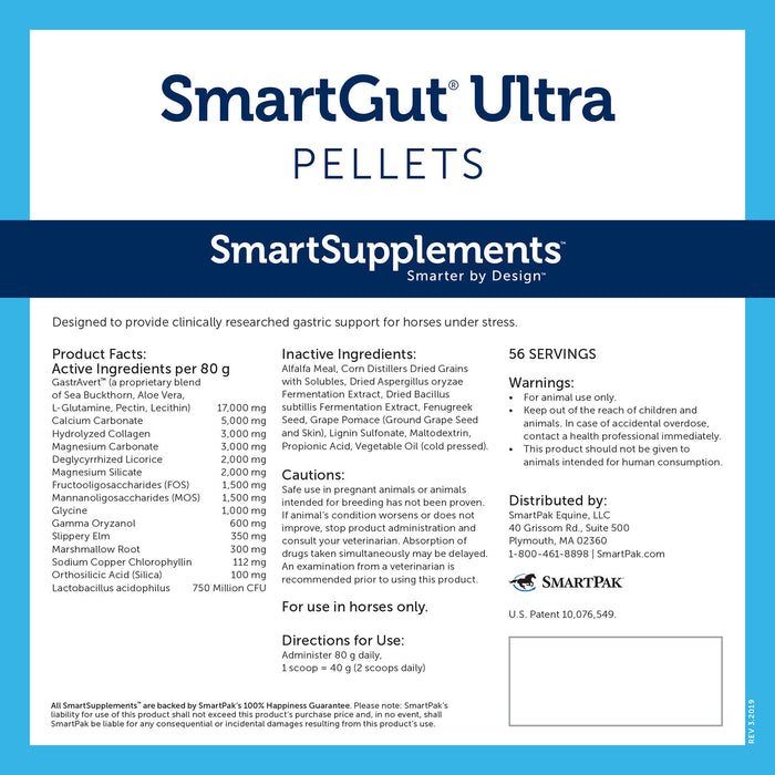 SmartEquine SmartGut Ultra Pellets Size 10 LB
