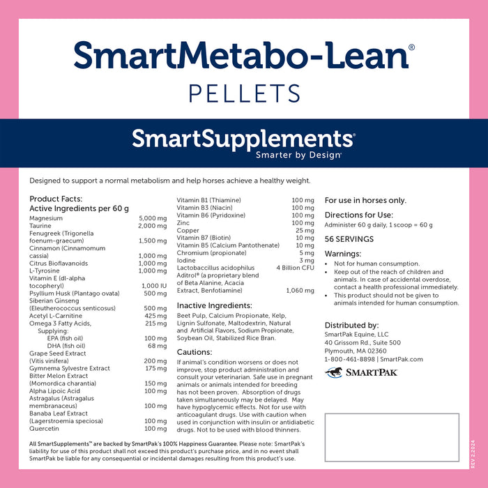 SmartEquine SmartMetabo-Lean Pellets Size 7.5 LB