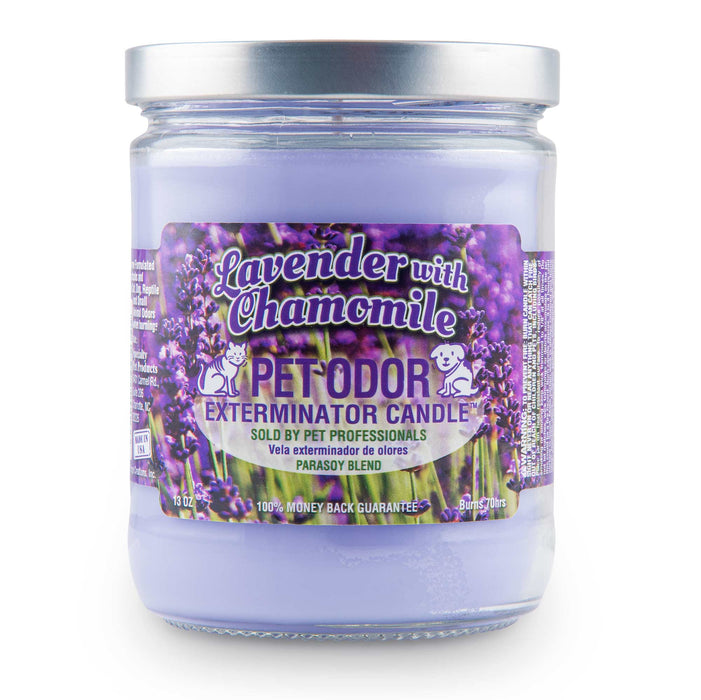 Pet Odor Exterminator Candle, Lavender with Chamomile, 13 oz -   