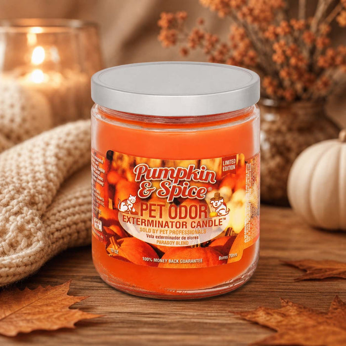 Pet Odor Exterminator Candle - Enzyme-Based Odor Eliminating Candle Safe for Pets