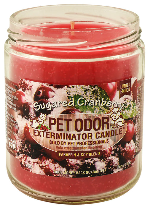 Pet Odor Exterminator Candle, Sugared Cranberry -   