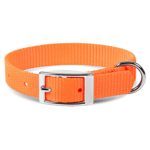 5/8"W Jeffers Nylon Dog Collar, 10"L - Pumpkin  